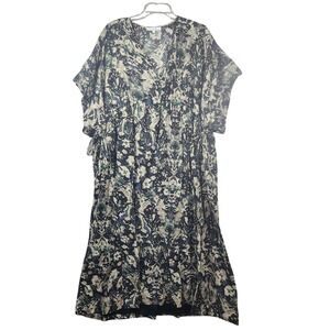 IRO Floral Print Midi Dress - Tie Waist V-Neck Casual Party - Womens Size‎ 44